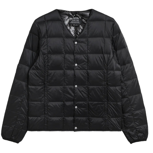 Taion V Neck Button Down Jacket Black - The Sporting Lodge