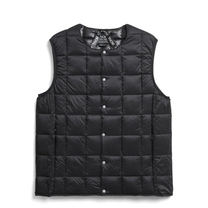Taion Womens Crewneck Button Down Vest Black