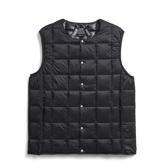 Taion Womens Crewneck Button Down Vest Black