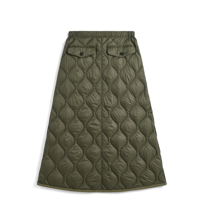 Taion Womens Military Snap Button Down Skirt Dark Sage Green - The Sporting Lodge