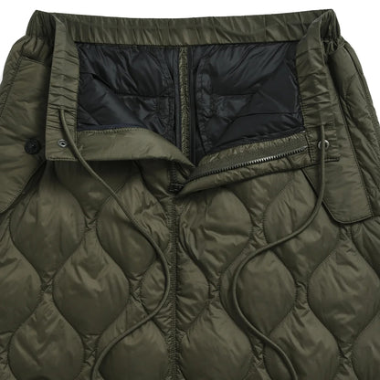 Taion Womens Military Snap Button Down Skirt Dark Sage Green - The Sporting Lodge