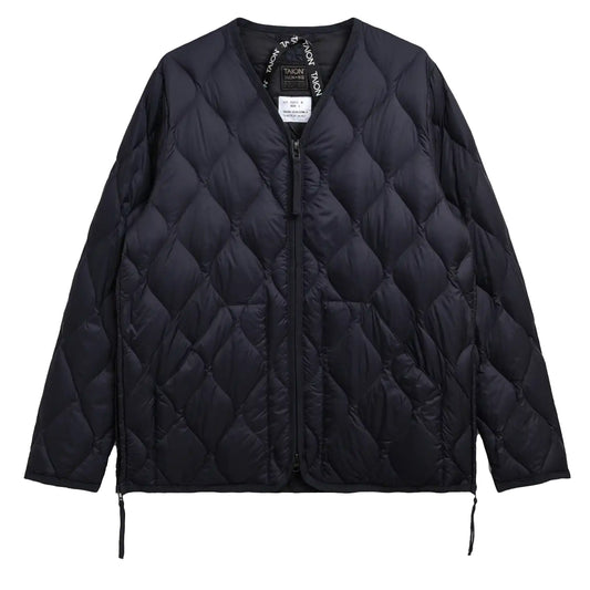 Taion Womens Military V Neck W-Zip Down Jacket Dark Navy - The Sporting Lodge