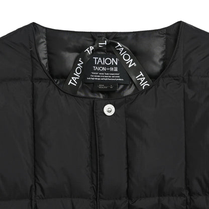 Taion Work Crew Neck Down Jacket Black - The Sporting Lodge
