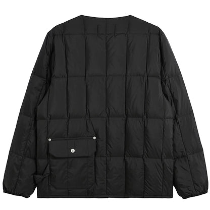 Taion Work Crew Neck Down Jacket Black - The Sporting Lodge