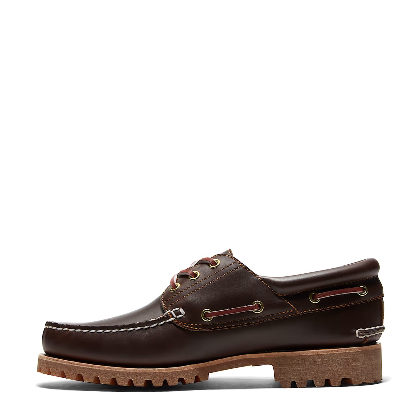 Timberland Authentic 3-Eye Lug Handsewn Boat Shoe Brown - The Sporting Lodge