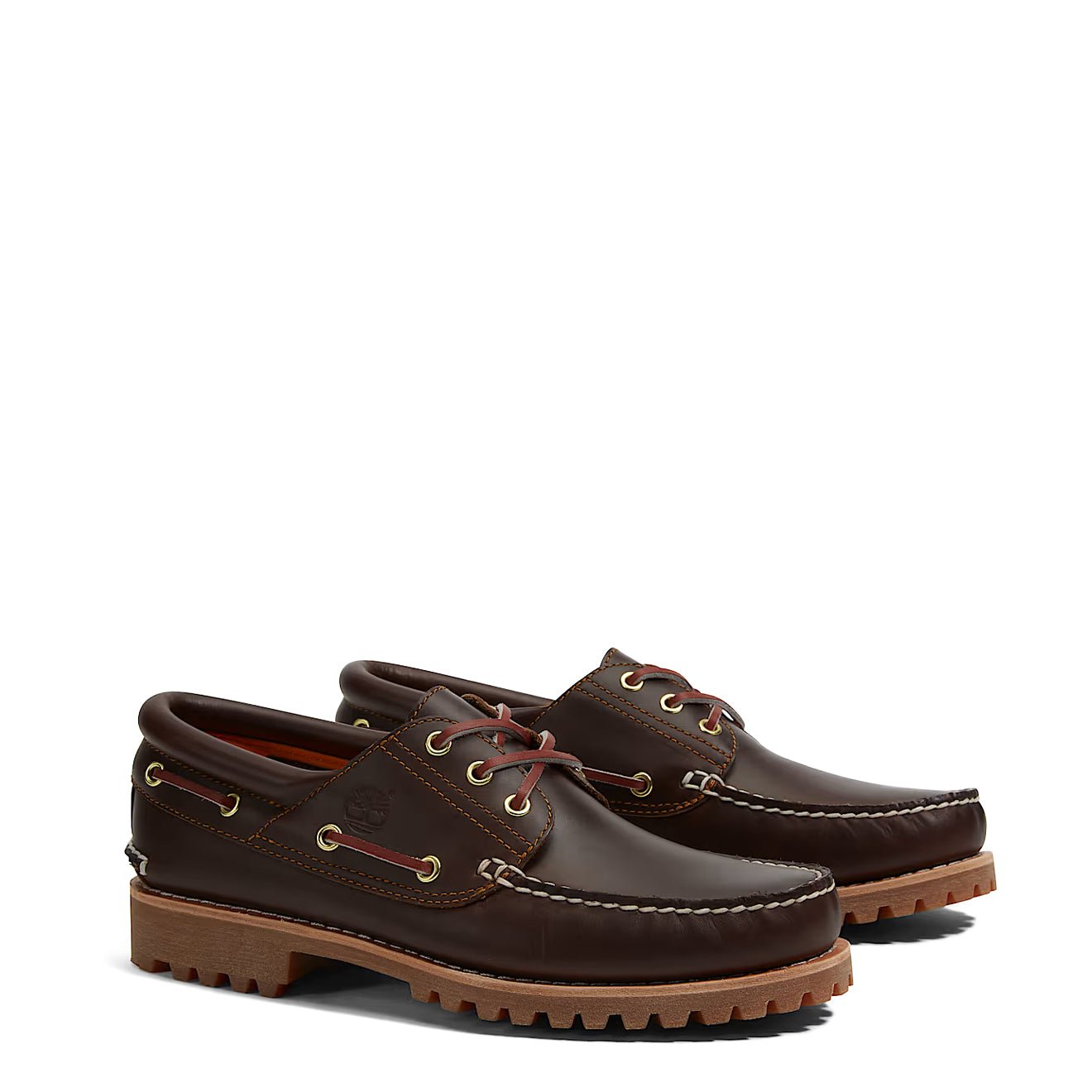 Timberland Authentic 3-Eye Lug Handsewn Boat Shoe Brown - The Sporting Lodge
