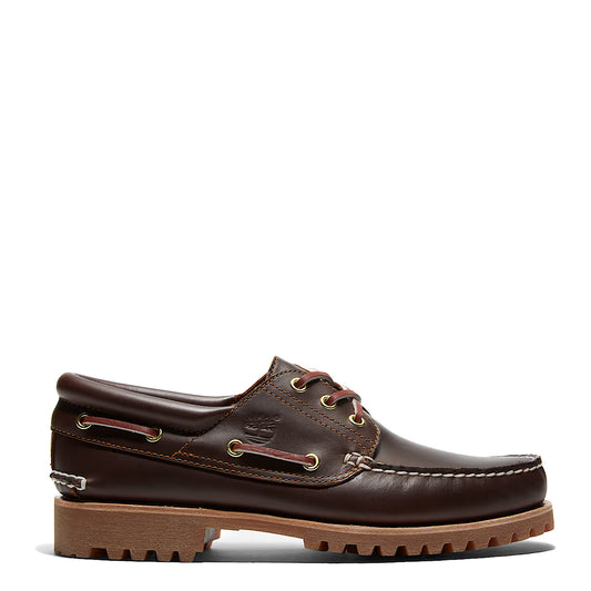 Timberland Authentic 3-Eye Lug Handsewn Boat Shoe Brown