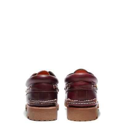 Timberland Authentic 3-Eye Lug Handsewn Boat Shoe Burgundy - The Sporting Lodge