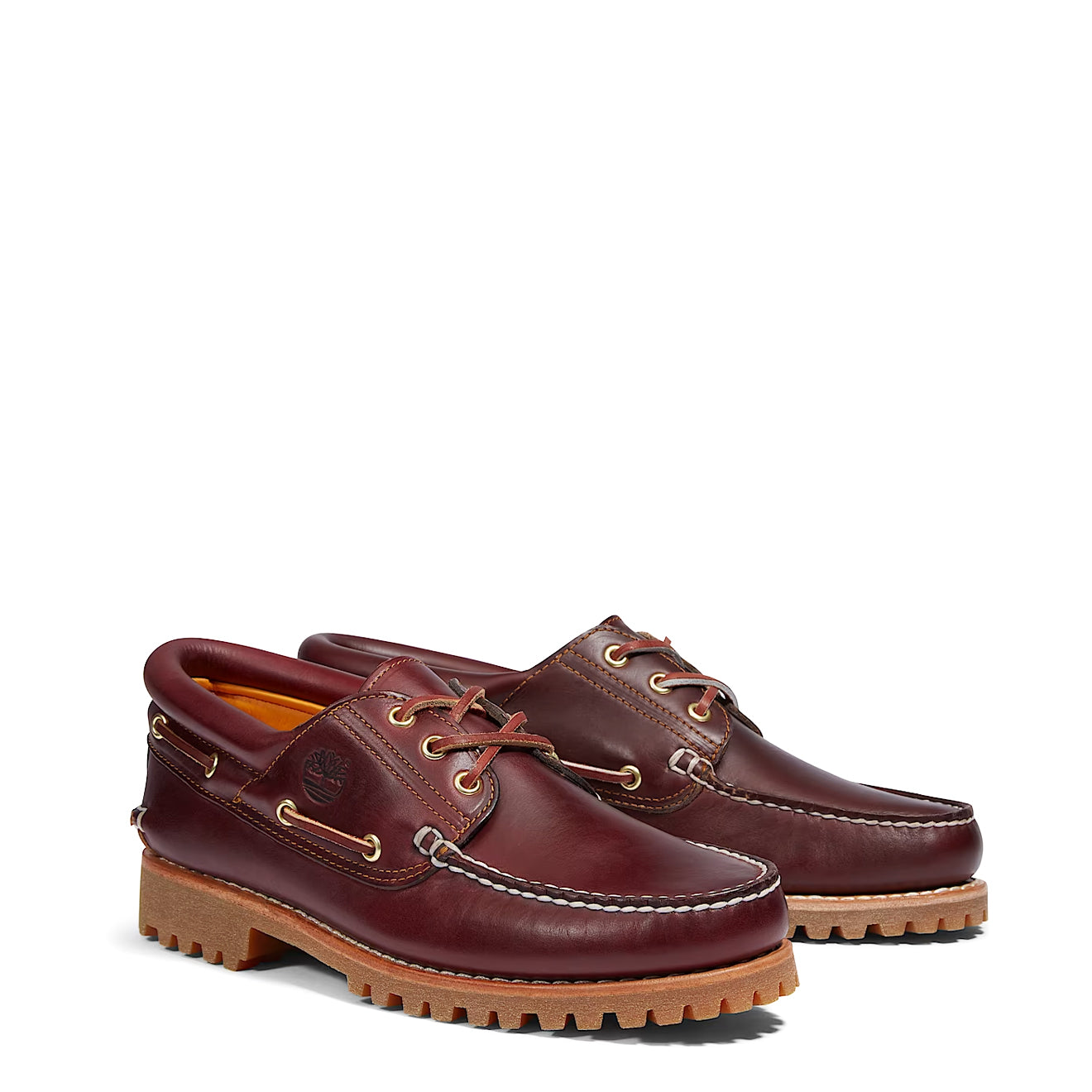 Timberland Authentic 3-Eye Lug Handsewn Boat Shoe Burgundy - The Sporting Lodge