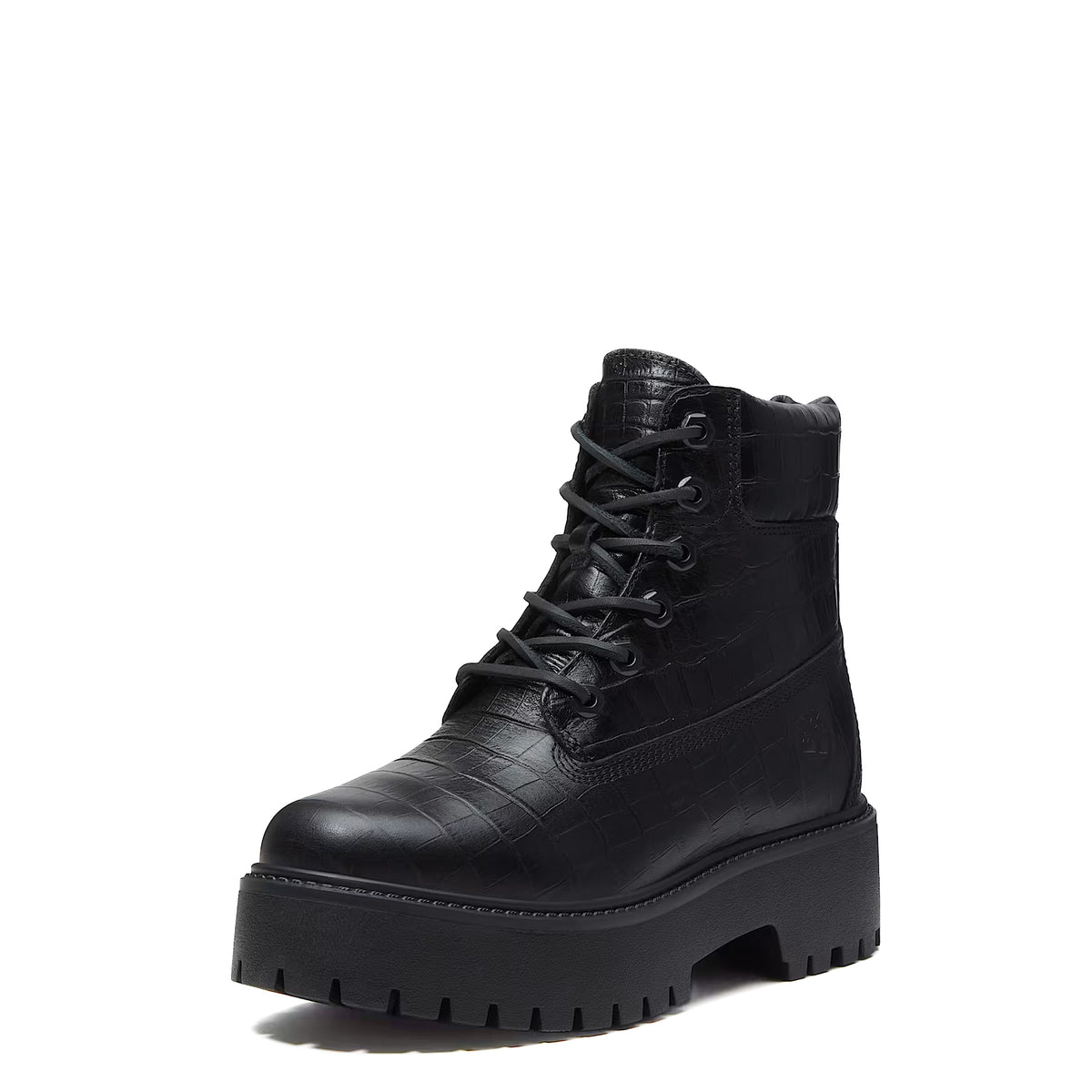 Timberland Womens Stone Street Platform 6-Inch Boot Black Full Grain
