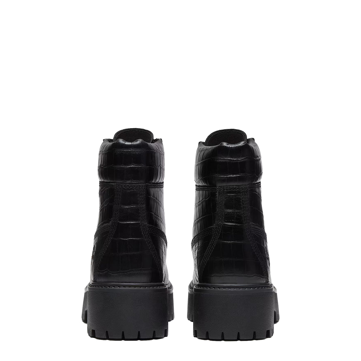 Timberland Womens Stone Street Platform 6-Inch Boot Black Full Grain