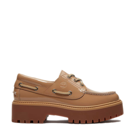 Timberland Womens Stone Street Platform Boat Shoe Beige - The Sporting Lodge