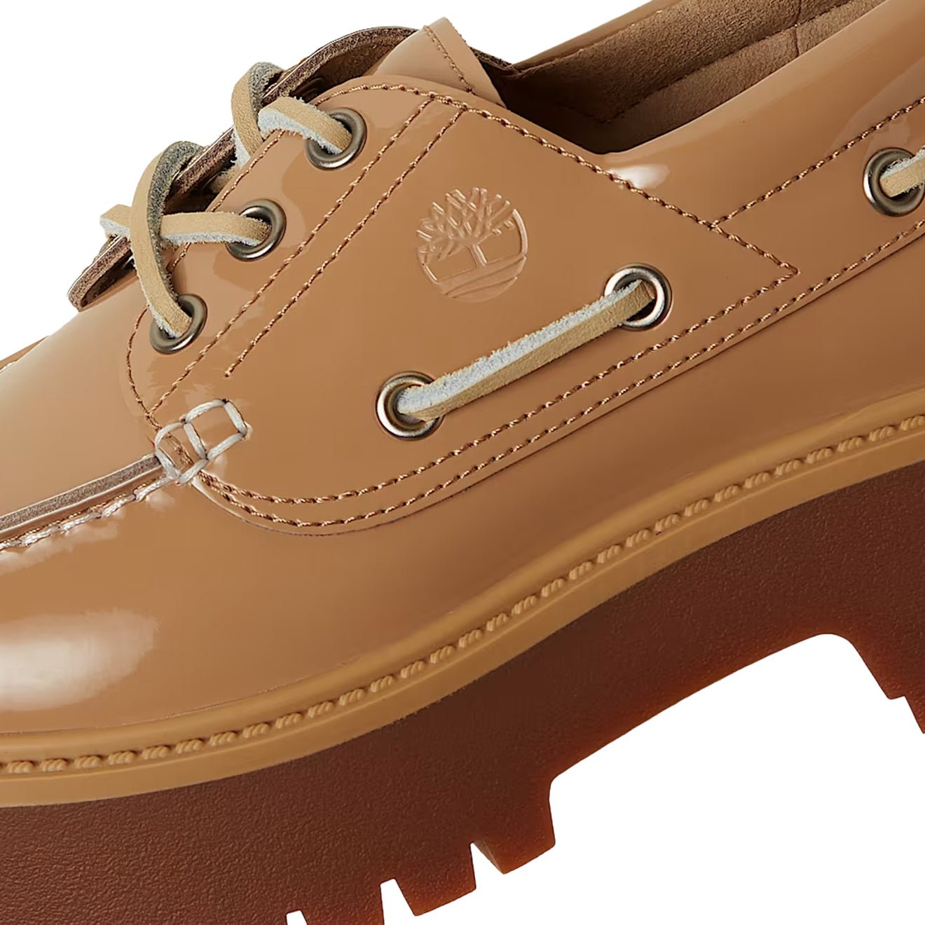Timberland Womens Stone Street Platform Boat Shoe Beige - The Sporting Lodge