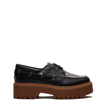 Timberland Womens Stone Street Platform Boat Shoe Black - The Sporting Lodge