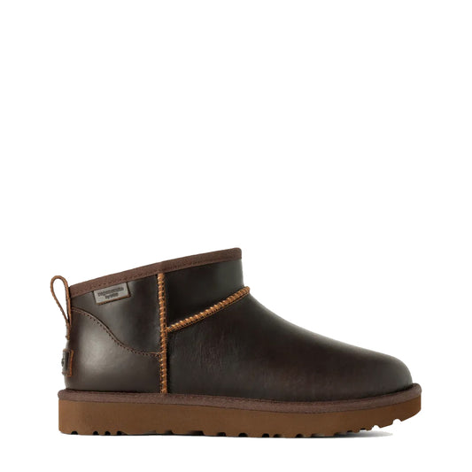 UGG Womens Classic Ultra Mini Leather Regen Boot Ironwood - The Sporting Lodge