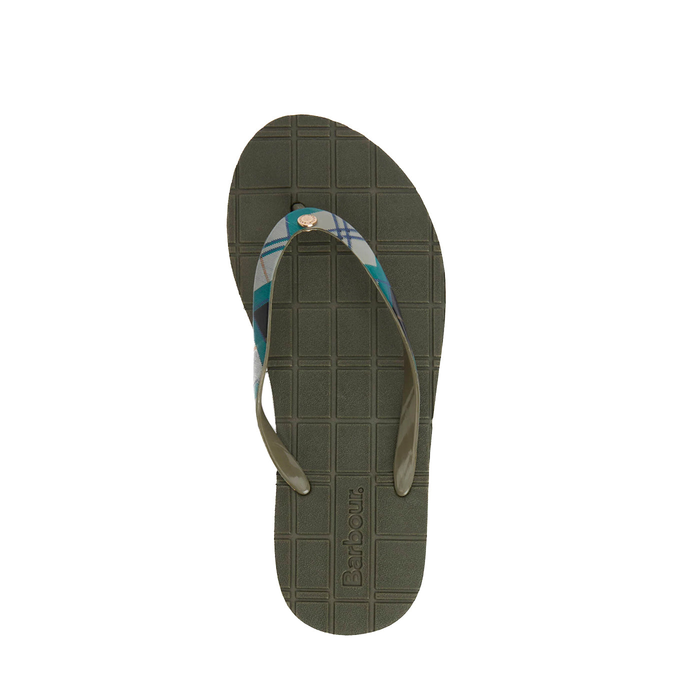 Barbour Womens Tilda Toe Post Sandal Olive / Ancient Tartan