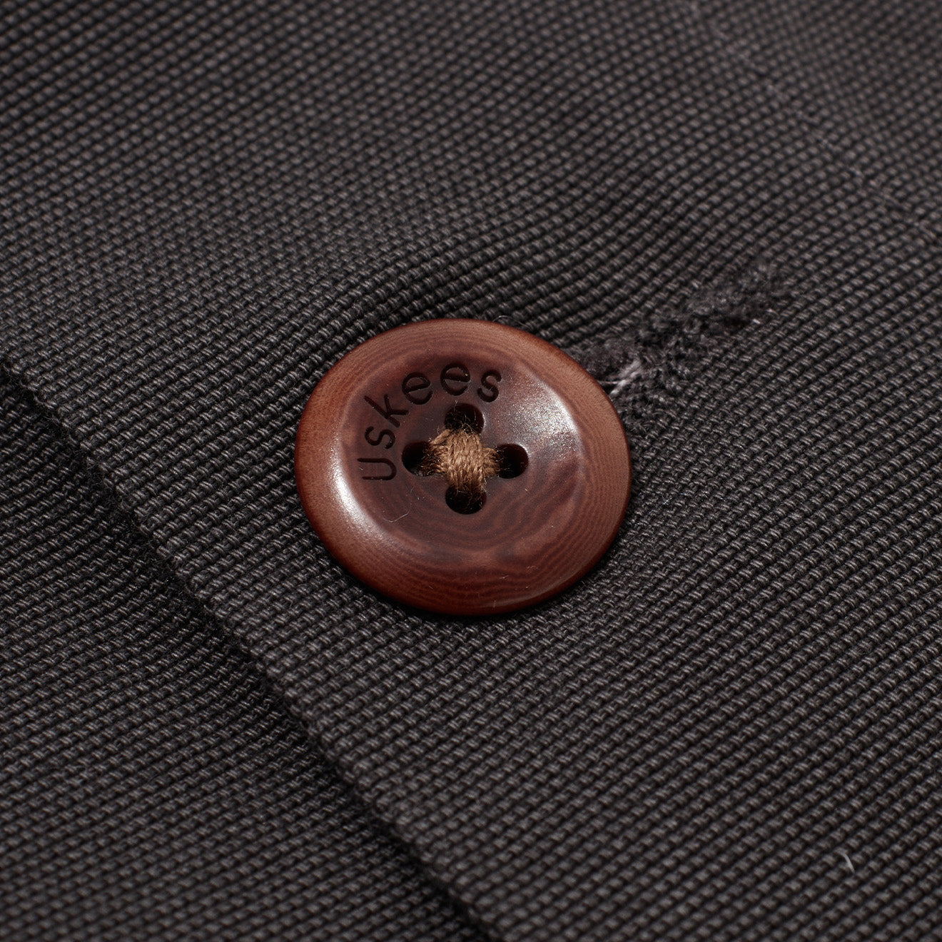 Uskees 3001 Buttoned Overshirt Charcoal-4