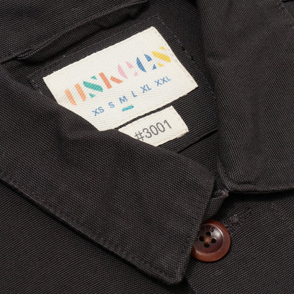 Uskees 3001 Buttoned Overshirt Charcoal-3