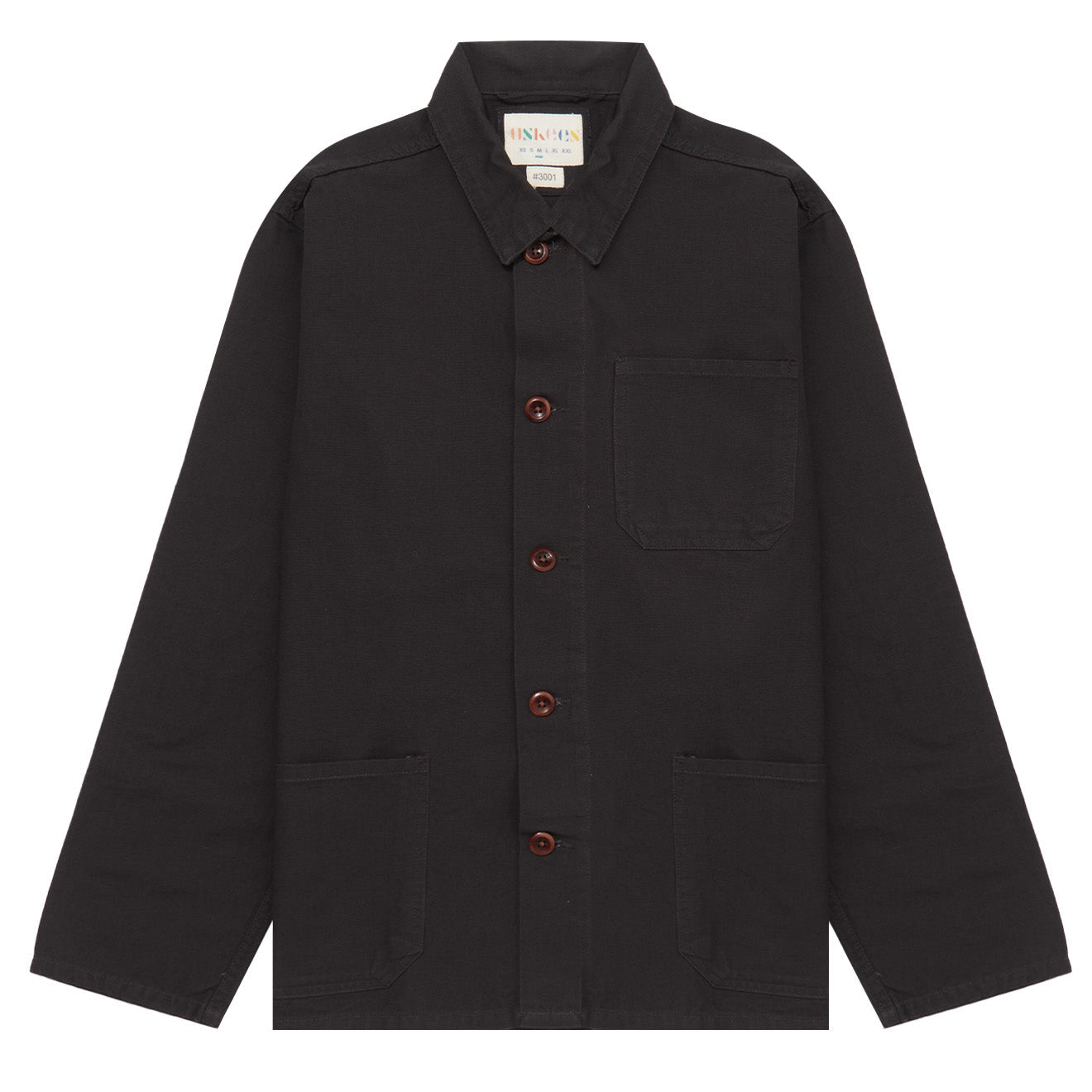 Uskees 3001 Buttoned Overshirt Charcoal