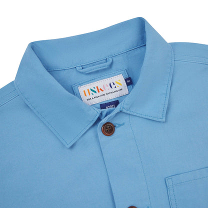 Uskees 3001 Buttoned Overshirt Powder Blue