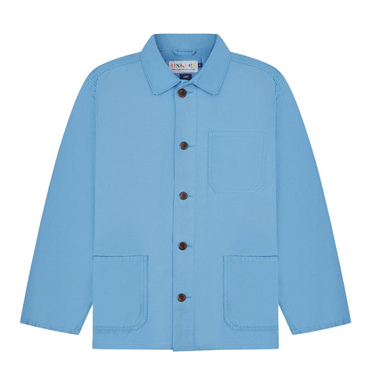 Uskees 3001 Buttoned Overshirt Powder Blue - The Sporting Lodge