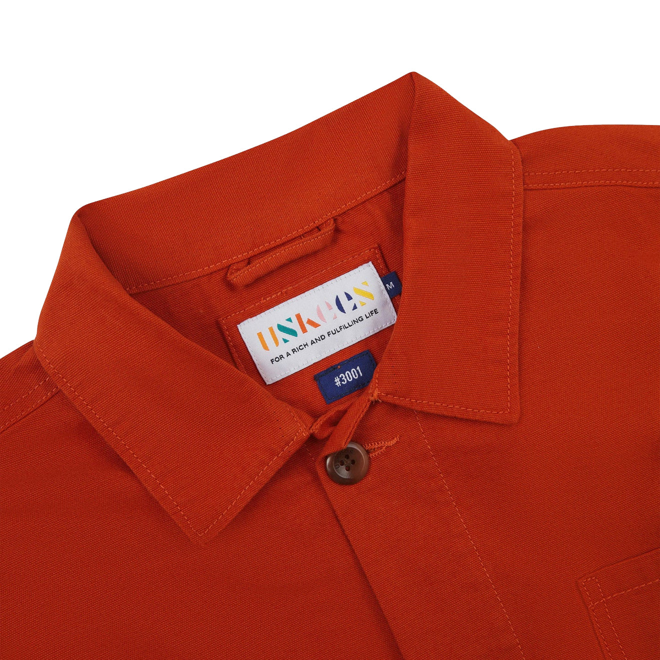 Uskees 3001 Buttoned Overshirt Rust