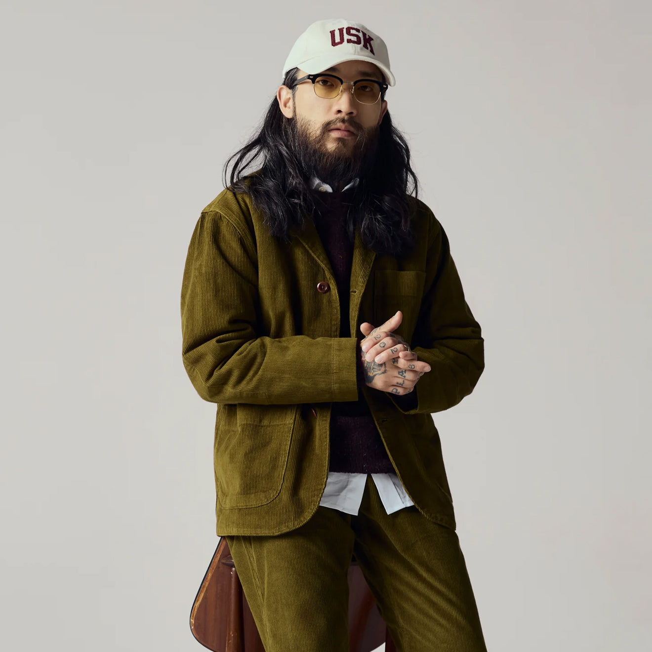 Uskees 3006 Cord Blazer Woodland Green - The Sporting Lodge
