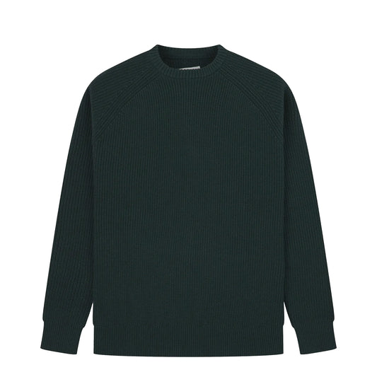 Uskees 7013 Crew Knit Jumper Epsom Downs Green