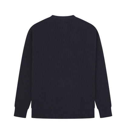 Uskees 7013 Crew Knit Jumper Midnight Blue