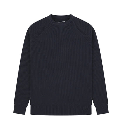 Uskees 7013 Crew Knit Jumper Midnight Blue