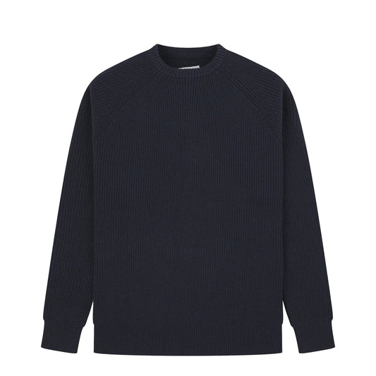 Uskees 7013 Crew Knit Jumper Midnight Blue
