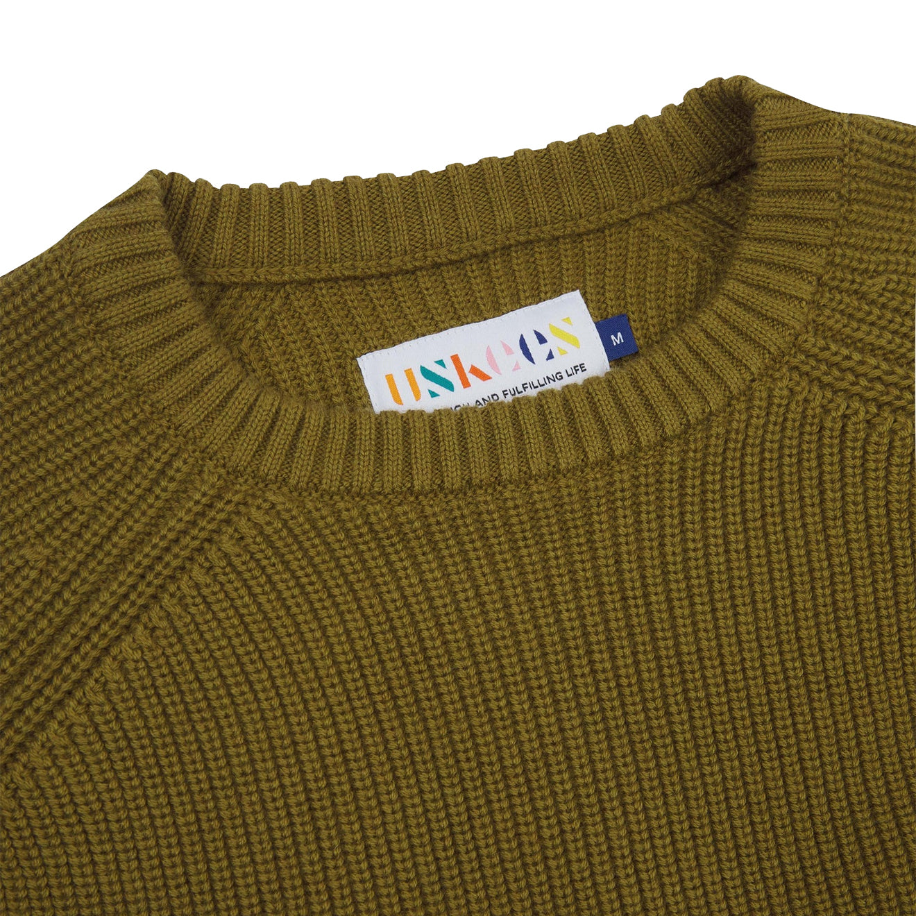 Uskees 7013 Crew Knit Jumper Woodland Green - The Sporting Lodge
