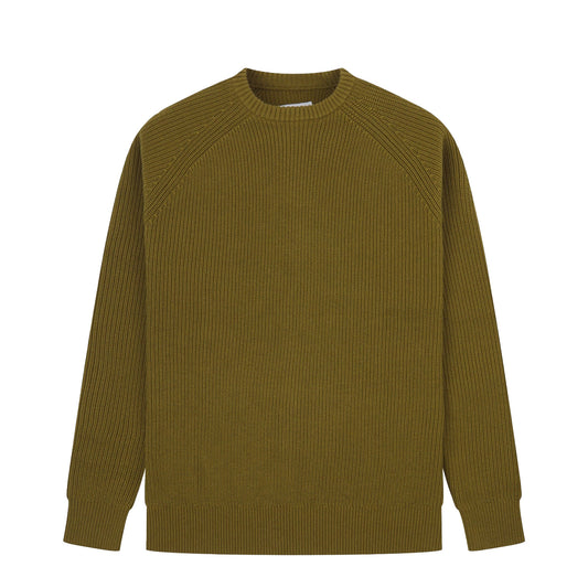Uskees 7013 Crew Knit Jumper Woodland Green - The Sporting Lodge