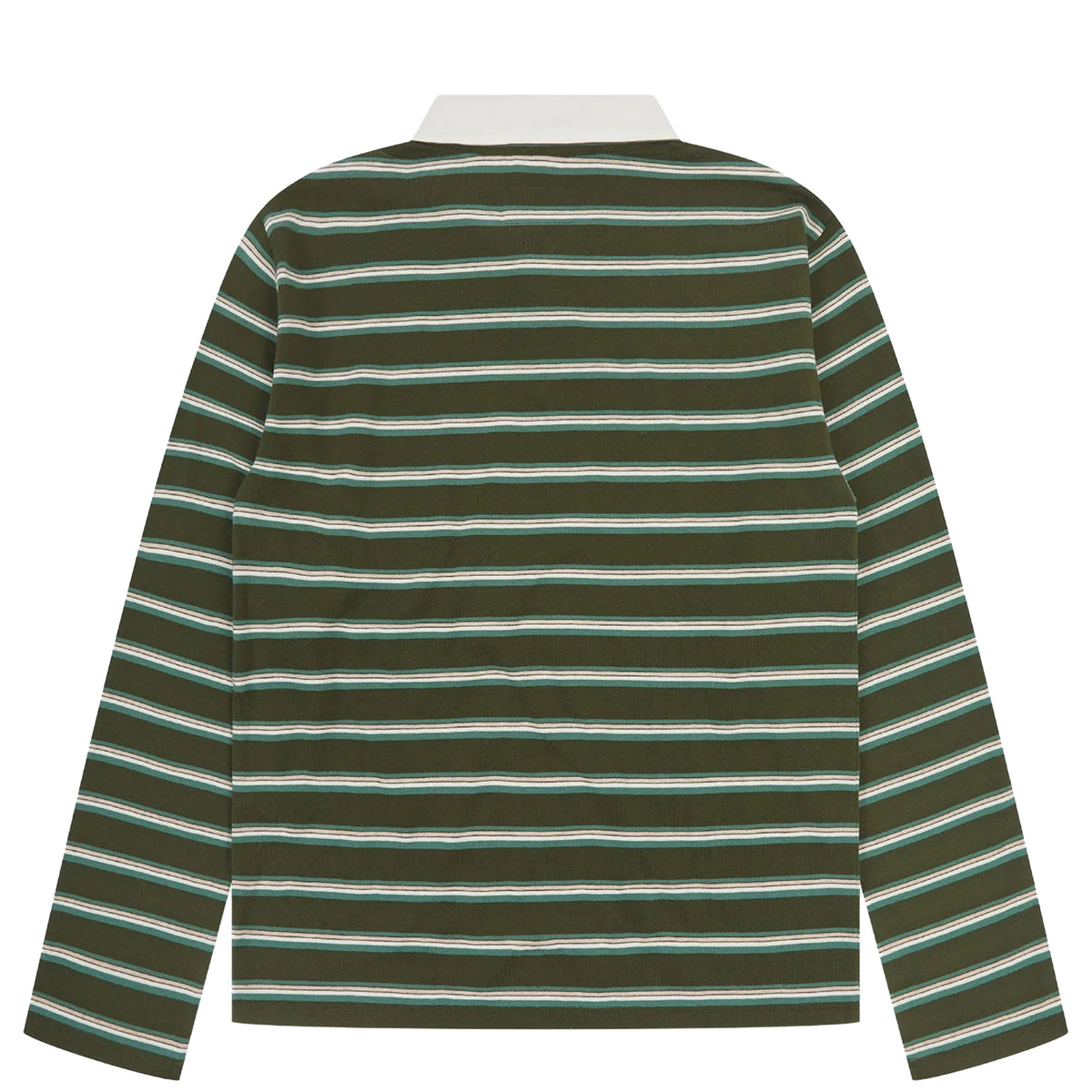 Uskees 7025 Stanage Scrum Jersey L/S Polo Shirt Hallam Green Stripe