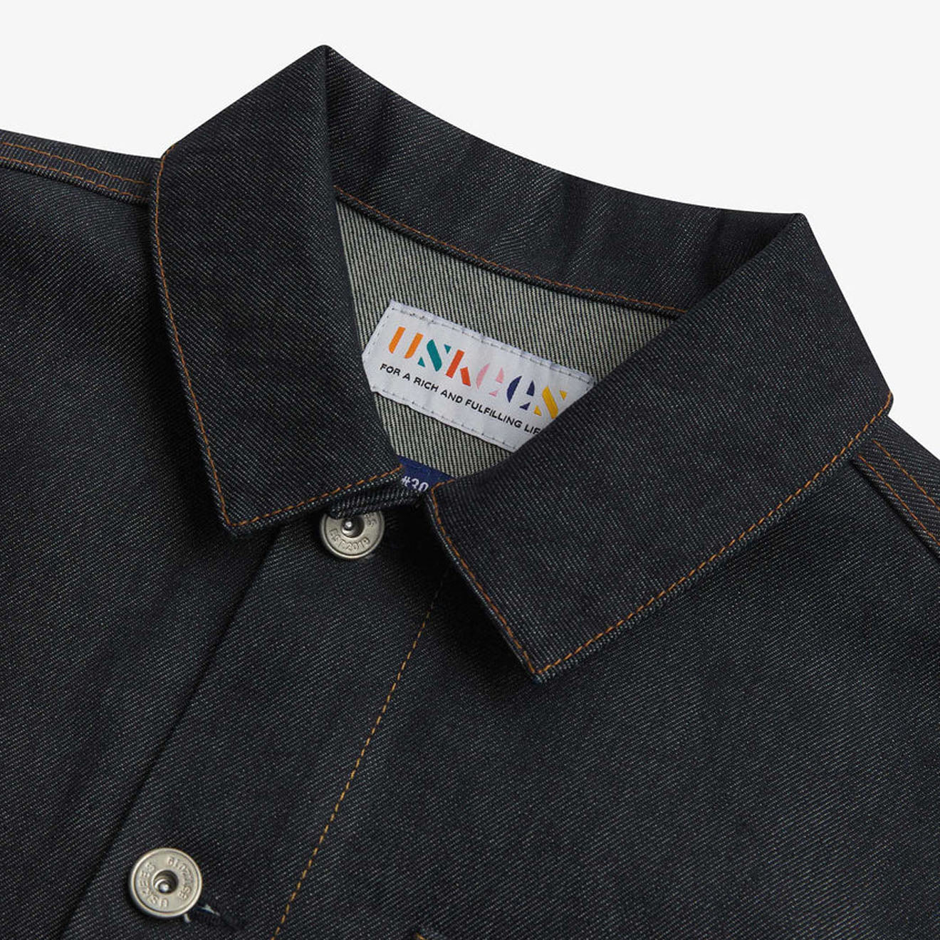 Uskees Denim Buttoned Overshirt Raw Orta Denim
