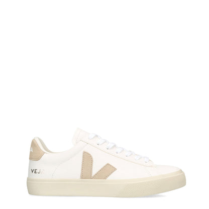 Veja Womens Campo Chromefree Leather Trainer Extra-White Almond