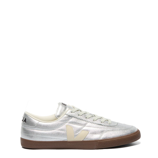 Veja Womens Panenka Leather Silver Pierre Bark