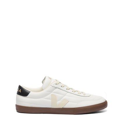 Veja Womens Panenka Leather White Black Bark