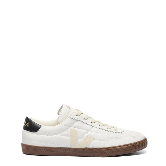 Veja Womens Panenka Leather White Black Bark