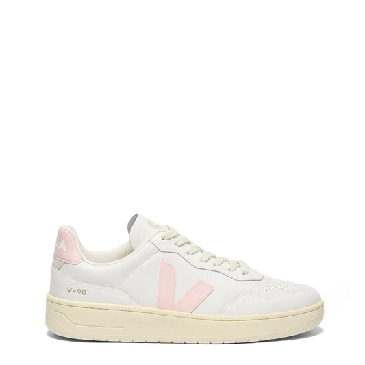 Veja Womens V-90 Leather White Petale - The Sporting Lodge