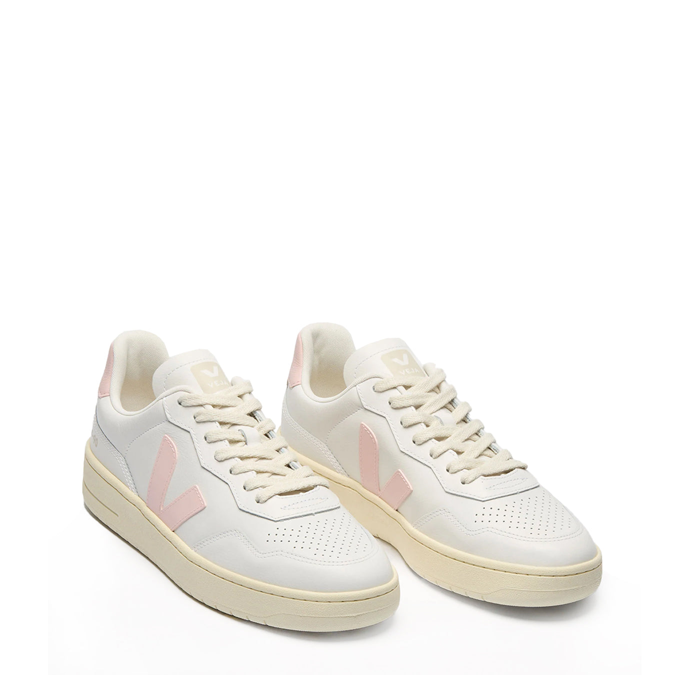 Veja Womens V-90 Leather White Petale