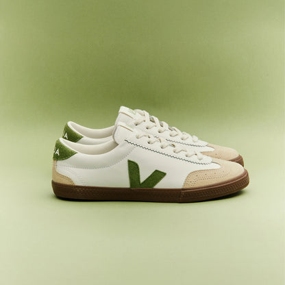 Veja Womens Volley Leather White Kiwi Bark