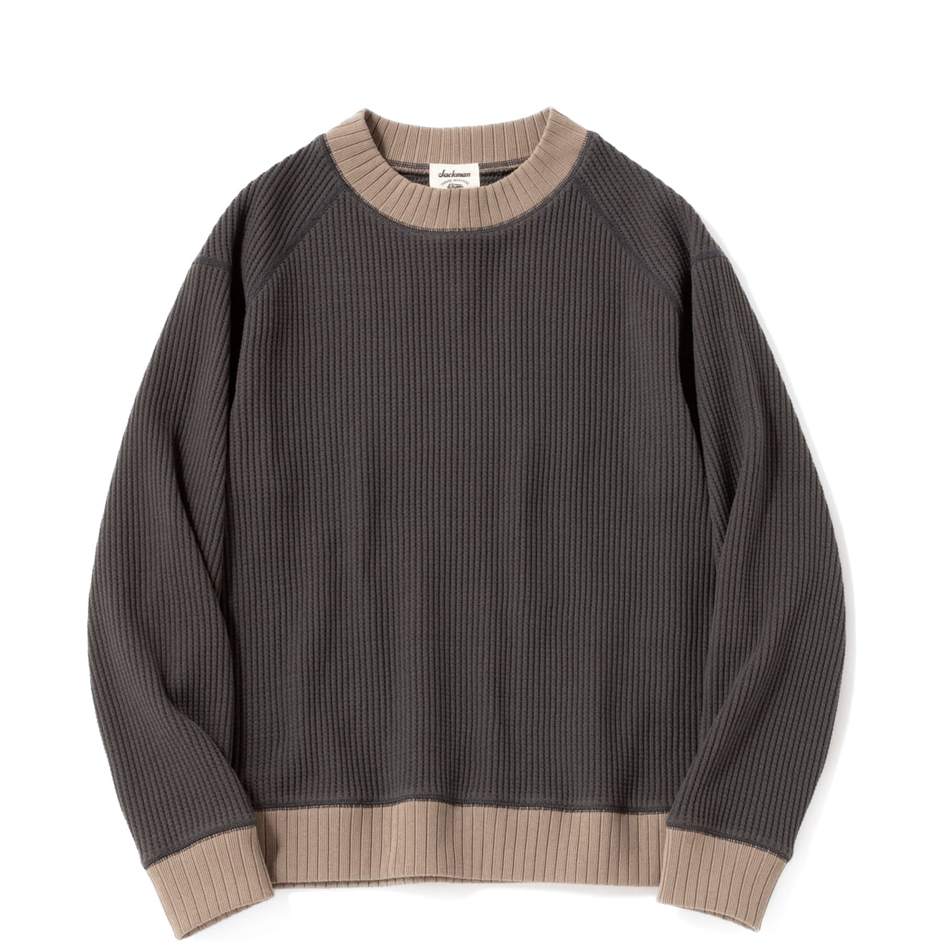 Jackman Waffle Mid-Neck Ink Black / Sepia - The Sporting Lodge