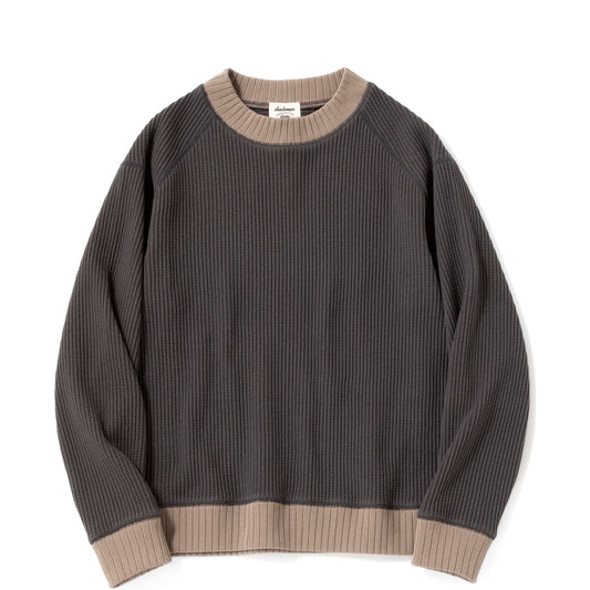 Jackman Waffle Mid-Neck Ink Black / Sepia - The Sporting Lodge