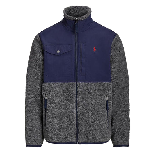 Polo Ralph Lauren Water Repellent Hybrid Jacket Barclay Heather / Newport Navy - The Sporting Lodge