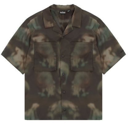 Wild Things S/S Camp Shirt Nature Mosaic Olive - The Sporting Lodge
