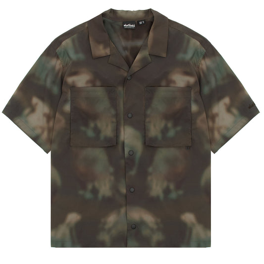 Wild Things S/S Camp Shirt Nature Mosaic Olive - The Sporting Lodge