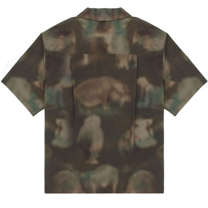 Wild Things S/S Camp Shirt Nature Mosaic Olive - The Sporting Lodge
