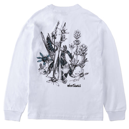 Wild Things Snow Leopard Graphic Long Tee White - The Sporting Lodge