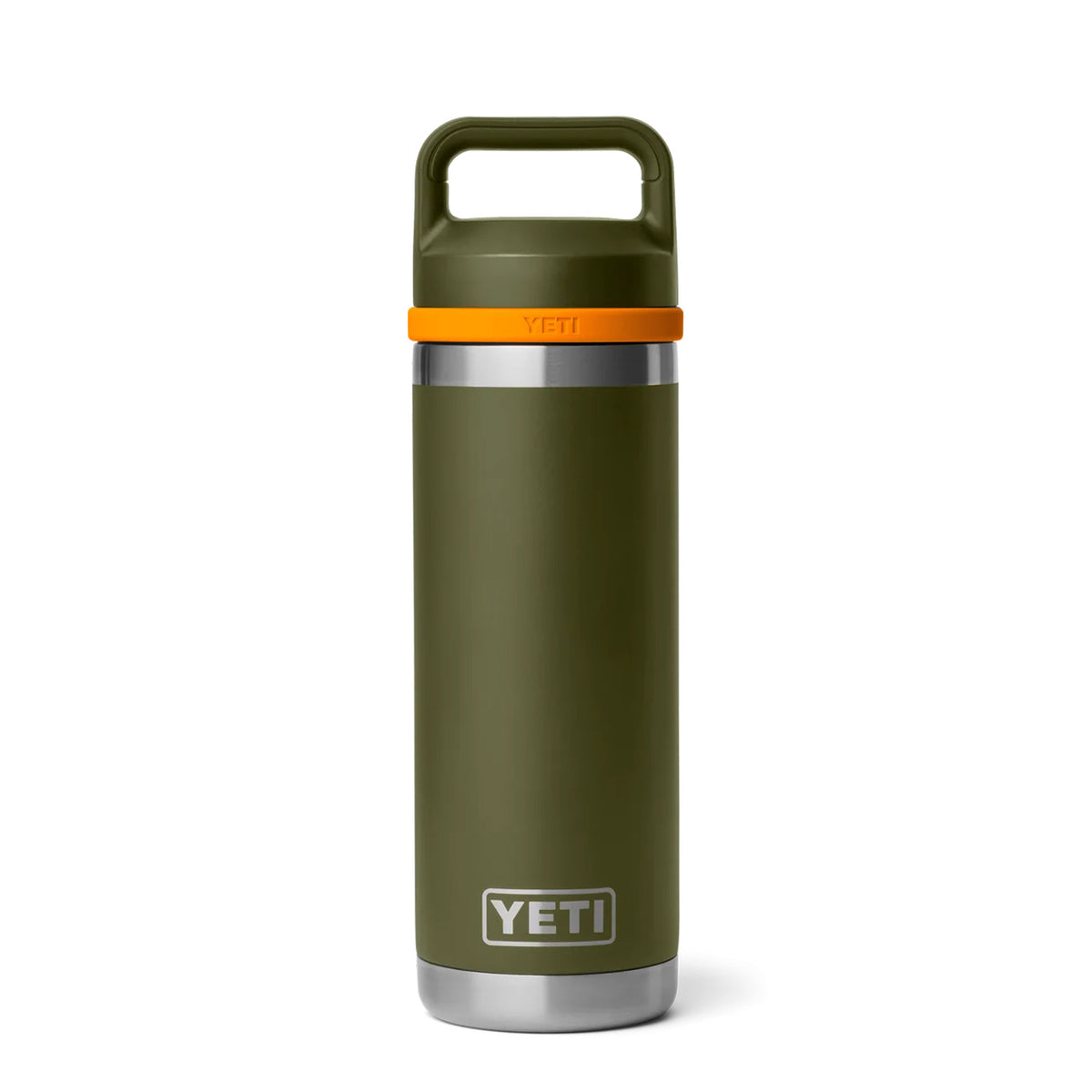 YETI 18 oz Chug Bottle Olive / King Crab Orange